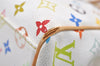 Auth Louis Vuitton Multicolor Aurelia MM White Shoulder Tote Bag M40094 LV 9538I