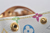 Auth Louis Vuitton Multicolor Aurelia MM White Shoulder Tote Bag M40094 LV 9538I