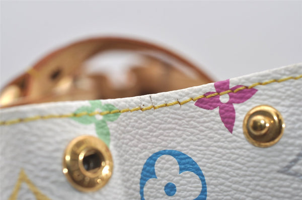 Auth Louis Vuitton Multicolor Aurelia MM White Shoulder Tote Bag M40094 LV 9538I