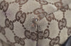 Authentic GUCCI Vintage Hand Bag Purse GG Canvas Leather 124542 Brown 9539H