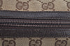 Authentic GUCCI Vintage Hand Bag Purse GG Canvas Leather 124542 Brown 9539H