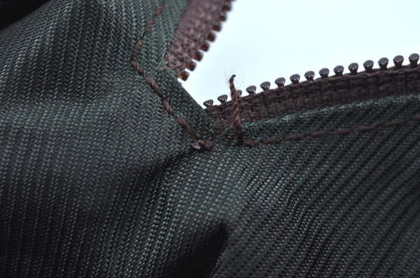 Authentic GUCCI Vintage Hand Bag Purse GG Canvas Leather 124542 Brown 9539H