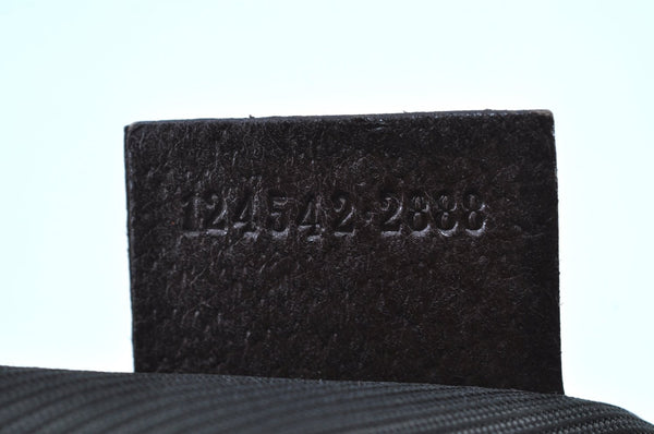 Authentic GUCCI Vintage Hand Bag Purse GG Canvas Leather 124542 Brown 9539H