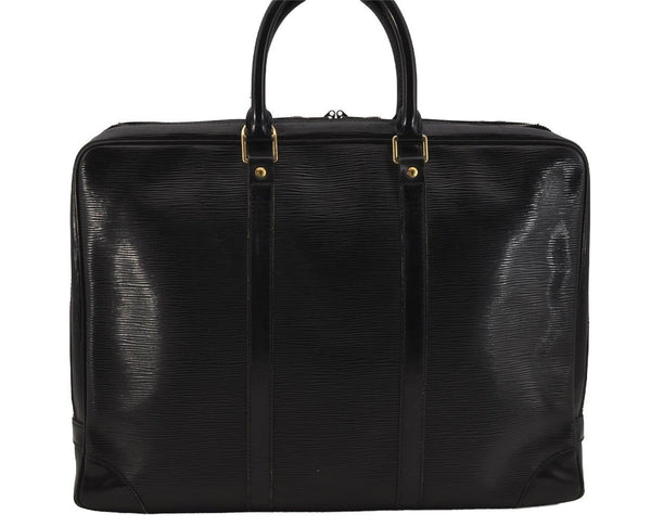 Auth Louis Vuitton Epi Porte Documents Voyage Briefcase M59162 Black Junk 9539I