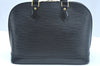 Authentic Louis Vuitton Epi Alma PM Hand Bag Black M40302 LV 9540I