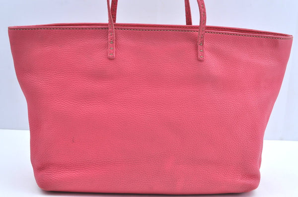 Authentic FENDI Vintage Selleria Shoulder Tote Bag Leather Pink 9541F