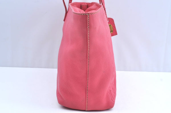Authentic FENDI Vintage Selleria Shoulder Tote Bag Leather Pink 9541F