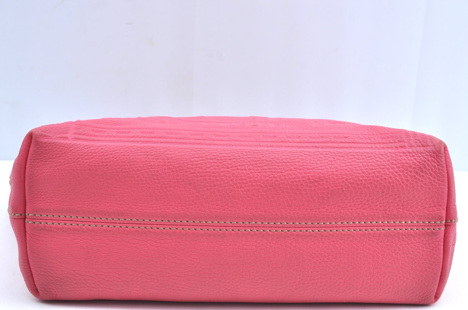 Authentic FENDI Vintage Selleria Shoulder Tote Bag Leather Pink 9541F