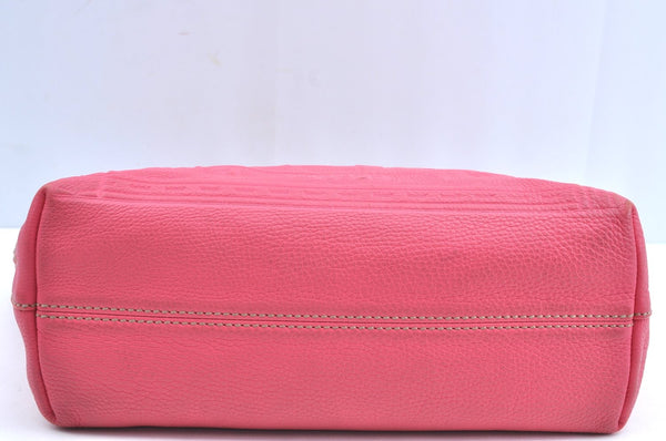 Authentic FENDI Vintage Selleria Shoulder Tote Bag Leather Pink 9541F