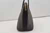 Authentic CELINE Macadam Blason Pattern Hand Tote Bag PVC Leather Black 9541I