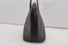 Authentic CELINE Macadam Blason Pattern Hand Tote Bag PVC Leather Black 9541I