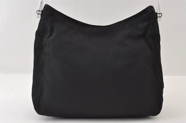 Authentic PRADA TESSUTO PLEX Nylon Plastic Shoulder Bag B8172 Black 9542I