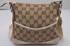 Authentic GUCCI Shoulder Cross Body Bag GG Canvas Leather 147671 Brown 9543I