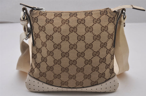 Authentic GUCCI Shoulder Cross Body Bag GG Canvas Leather 147671 Brown 9543I