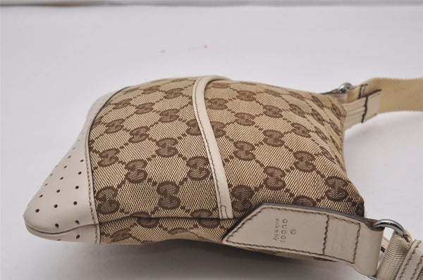 Authentic GUCCI Shoulder Cross Body Bag GG Canvas Leather 147671 Brown 9543I