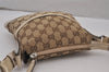 Authentic GUCCI Shoulder Cross Body Bag GG Canvas Leather 147671 Brown 9543I