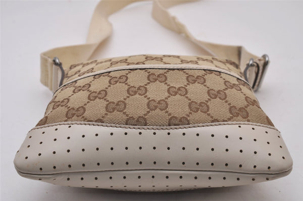 Authentic GUCCI Shoulder Cross Body Bag GG Canvas Leather 147671 Brown 9543I
