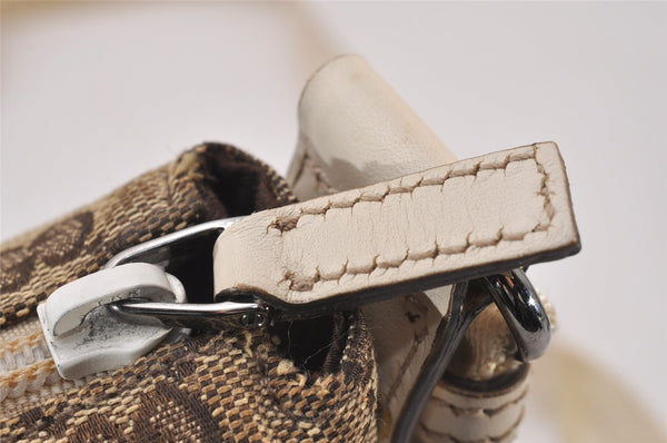 Authentic GUCCI Shoulder Cross Body Bag GG Canvas Leather 147671 Brown 9543I