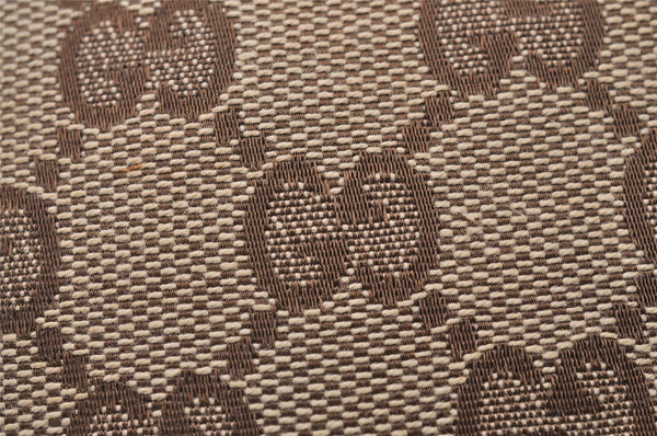 Authentic GUCCI Shoulder Cross Body Bag GG Canvas Leather 147671 Brown 9543I