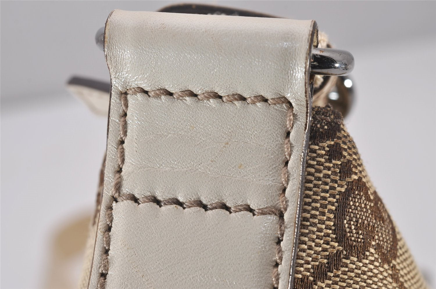 Authentic GUCCI Shoulder Cross Body Bag GG Canvas Leather 147671 Brown 9543I