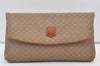 Authentic CELINE Macadam Blason Pattern Clutch Hand Bag PVC Leather Beige 9543J