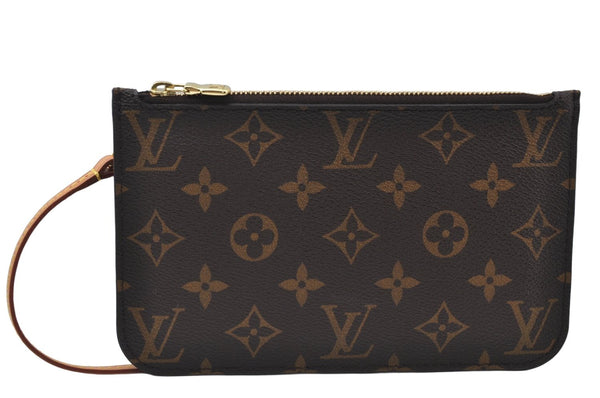 Authentic Louis Vuitton Monogram Neverfull Pouch Purse Clutch Bag LV 9544G