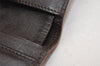 Authentic CELINE Macadam Blason Pattern Bifold Wallet PVC Leather Brown 9545J