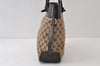 Authentic GUCCI Vintage Shoulder Tote Bag GG Canvas Leather 107757 Brown 9547I