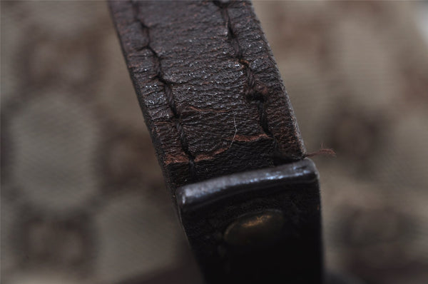 Authentic GUCCI Vintage Shoulder Tote Bag GG Canvas Leather 107757 Brown 9547I