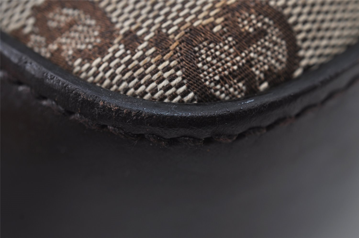 Authentic GUCCI Vintage Shoulder Tote Bag GG Canvas Leather 107757 Brown 9547I