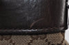 Authentic GUCCI Vintage Shoulder Tote Bag GG Canvas Leather 107757 Brown 9547I