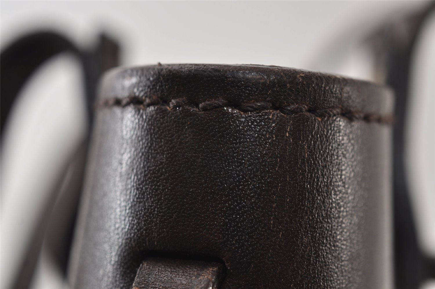 Authentic GUCCI Vintage Shoulder Tote Bag GG Canvas Leather 107757 Brown 9547I