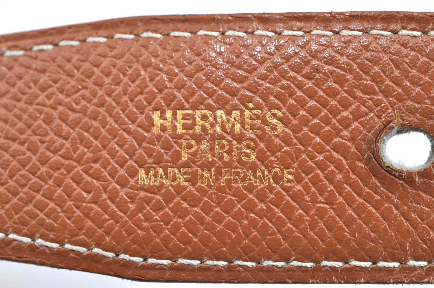 Authentic HERMES Constance Leather Belt Size 66cm 26