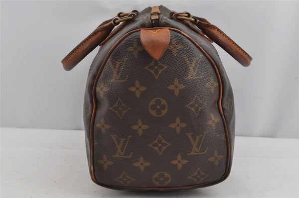 Authentic Louis Vuitton Monogram Speedy 25 Boston Hand Bag M41528 LV 9549J