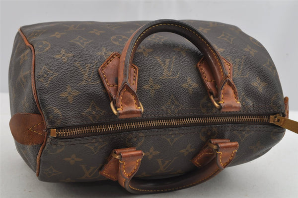 Authentic Louis Vuitton Monogram Speedy 25 Boston Hand Bag M41528 LV 9549J