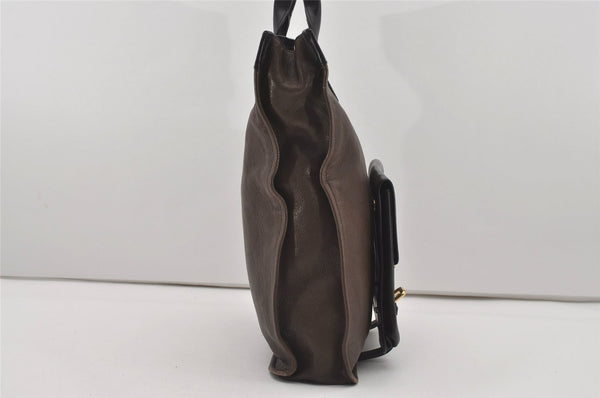 Authentic Chloe Vintage Shoulder Tote Bag Leather Brown 9551I
