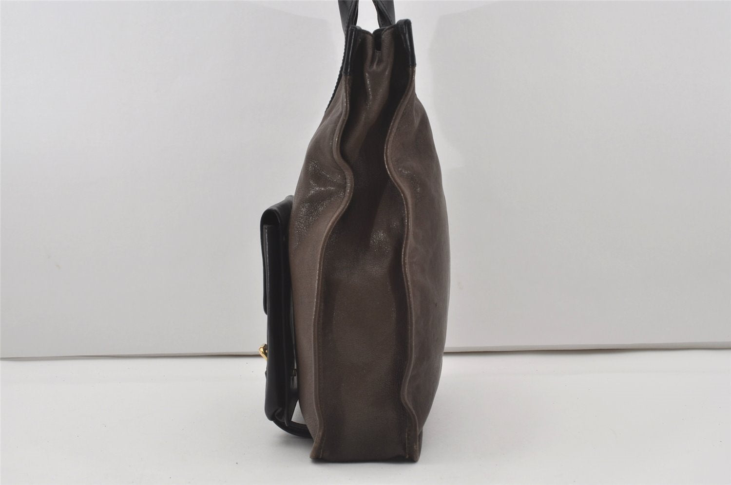 Authentic Chloe Vintage Shoulder Tote Bag Leather Brown 9551I