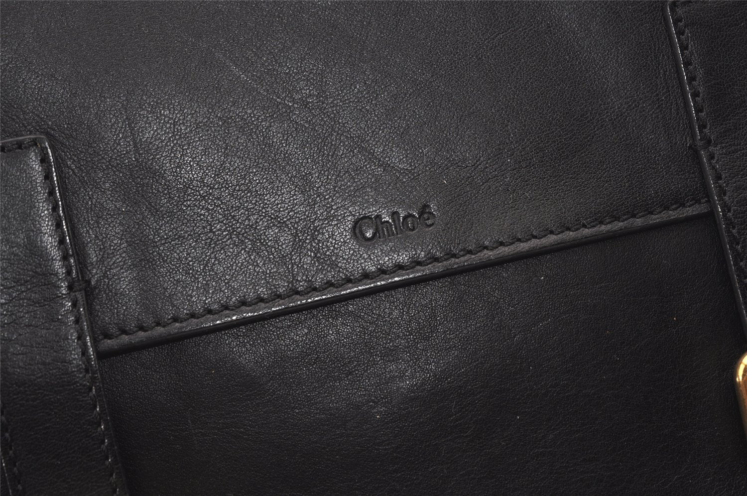Authentic Chloe Vintage Shoulder Tote Bag Leather Brown 9551I