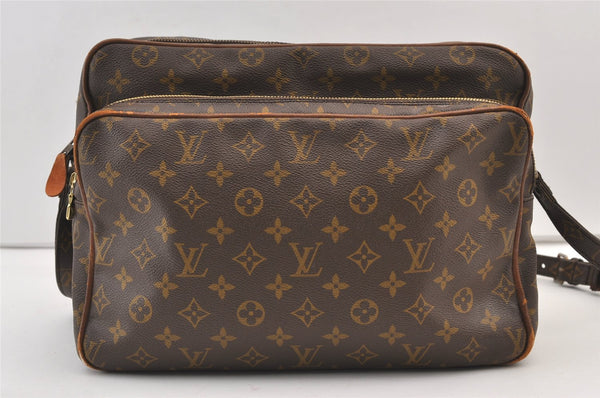 Authentic Louis Vuitton Monogram Nile 34 Shoulder Cross Bag Old Model Junk 9551J
