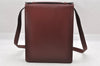 Authentic Cartier Must de Cartier Leather Shoulder Cross Bag Bordeaux Red 9552I