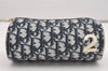 Authentic Christian Dior Vintage Trotter No.2 Pouch Purse PVC Enamel Blue 9553I