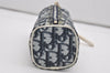 Authentic Christian Dior Vintage Trotter No.2 Pouch Purse PVC Enamel Blue 9553I