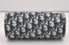 Authentic Christian Dior Vintage Trotter No.2 Pouch Purse PVC Enamel Blue 9553I