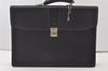 Authentic BURBERRY Vintage Leather Briefcase Business Bag Black 9555I