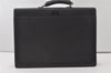 Authentic BURBERRY Vintage Leather Briefcase Business Bag Black 9555I