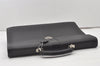 Authentic BURBERRY Vintage Leather Briefcase Business Bag Black 9555I