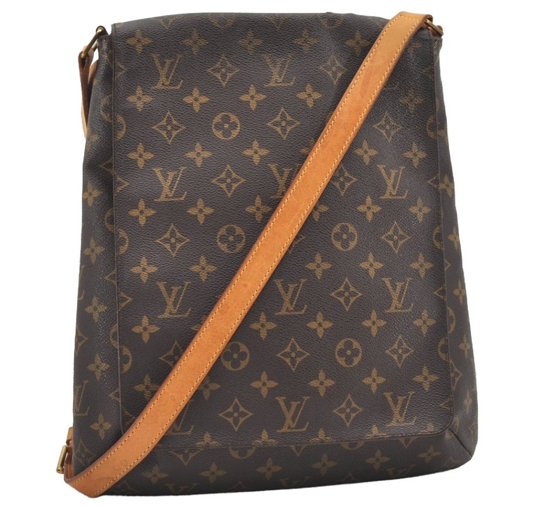 Authentic Louis Vuitton Monogram Musette Shoulder Cross Body Bag M51256 LV 9557I