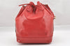 Authentic Louis Vuitton Epi Noe Shoulder Drawstring Bag Red M44007 LV 9558I