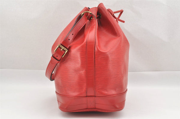 Authentic Louis Vuitton Epi Noe Shoulder Drawstring Bag Red M44007 LV 9558I