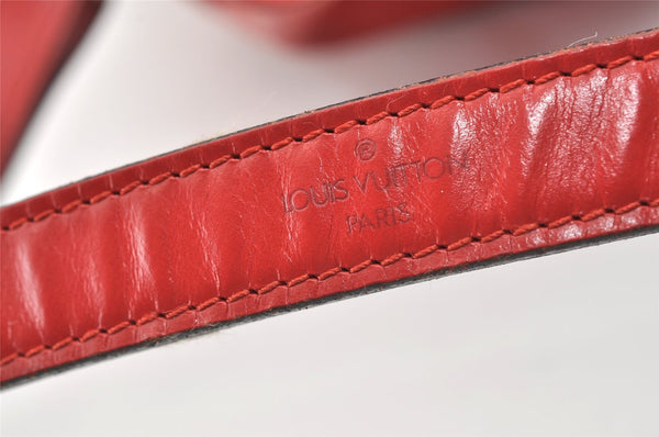 Authentic Louis Vuitton Epi Noe Shoulder Drawstring Bag Red M44007 LV 9558I